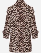 new collection Sacou Bej cu Mâneci mai scurte 3/4 Leopard Boxy Tormille