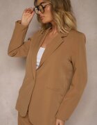 new collection Sacou Maro cu Imitație de Buzunare și Linie a Umerilor Întărită Vivissea