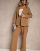 new collection Sacou Maro cu Imitație de Buzunare și Linie a Umerilor Întărită Vivissea