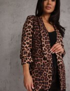 new collection Sacou Maro cu mâneci 3/4 cu imprimeu leopard tip cutie Tormille