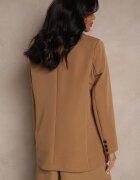 new collection Sacou Monopet Maro cu Croială Clasică Decorat cu Imitație de Buzunare Zenzeri