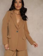 new collection Sacou Monopet Maro cu Croială Clasică Decorat cu Imitație de Buzunare Zenzeri