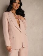 new collection Sacou Roz închis cu Imitație Decorativă de Buzunare Nilzedi