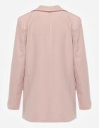 new collection Sacou Roz închis cu Imitație Decorativă de Buzunare Nilzedi