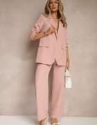 new collection Sacou Roz Pătrat cu Imitație de Buzunare Vivisae