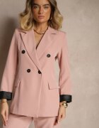 new collection Sacou Taliat Roz Decorat cu Revere Evelhiria