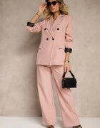 new collection Sacou Taliat Roz Decorat cu Revere Evelhiria