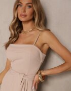 new collection Salopetă Ajustată în Talie cu Curea Bej Desine