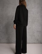 new collection Set de Trening Negru din Bumbac Bluză cu Fermoar și Pantaloni Teviora