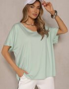 new collection Tricou verde deschis cu viscoză stil liliac Liofala