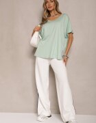 new collection Tricou verde deschis cu viscoză stil liliac Liofala