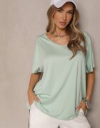 new collection Tricou verde deschis cu viscoză stil liliac Liofala
