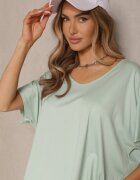 new collection Tricou verde deschis cu viscoză stil liliac Liofala