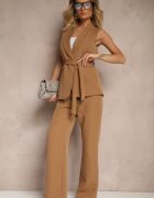new collection Vestă Maro de costum cu curea Viviselle