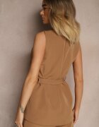 new collection Vestă Maro de costum cu curea Viviselle