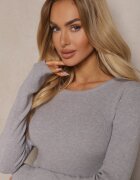 newstar Pulover Gri cu Vâscoză și Modal în Stil Clasic Nalissea