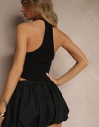och bella Top Negru Mulat din Bumbac cu Bretele Lissavie