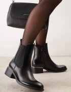 orena paris Botine Chelsea cu detaliu metalic Bobene Negre