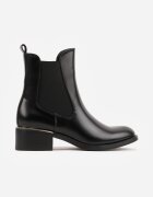 orena paris Botine Chelsea cu detaliu metalic Bobene Negre