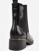orena paris Botine Chelsea cu detaliu metalic Bobene Negre