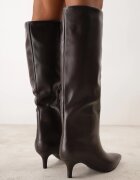 orena paris Cizme cu toc stiletto tip kitten cu carâmb larg Golla Maro