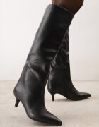 orena paris Cizme cu toc stiletto tip kitten cu carâmb larg Golla Negre