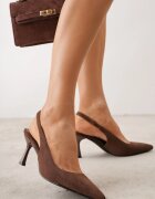 pallika Pantofi cu toc stiletto slingback Vedera cu toc clepsidră Negri Maro