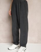 palma Pantaloni De bumbac Gri închis High Waist în stil clasic Arivora