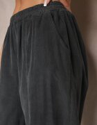palma Pantaloni De bumbac Gri închis High Waist în stil clasic Arivora