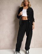palma Pantaloni din bumbac negri cu talie înaltă în stil clasic Arivora