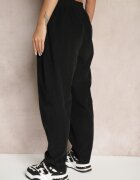 palma Pantaloni din bumbac negri cu talie înaltă în stil clasic Arivora