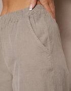 palma Pantaloni Gri din Bumbac High Waist Galili