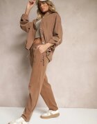 palma Pantaloni Maro din Bumbac High Waist Galili