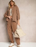 palma Pantaloni Maro din Bumbac High Waist Galili