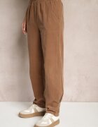 palma Pantaloni Maro din Bumbac High Waist Galili