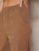 palma Pantaloni Maro din Bumbac High Waist Galili