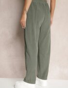palma Pantaloni verde închis din bumbac High Waist în stil clasic Arivora