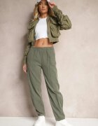 palma Pantaloni Verzi închis din bumbac High Waist Galili