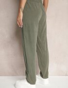 palma Pantaloni Verzi închis din bumbac High Waist Galili
