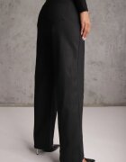  Pantaloni cerati croi drept Pirette Negri