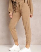  Pantaloni de trening Bej închis cu Imprimeu Alase