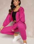  Pantaloni de trening Roz cu Imprimeu în relief Alase