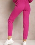  Pantaloni de trening Roz cu Imprimeu în relief Alase