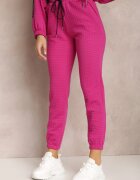  Pantaloni de trening Roz cu Imprimeu în relief Alase