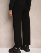  Pantaloni Negri cu croială largă talie înaltă și elastic în talie Mefinia