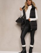  Pantaloni Negri Modelatori din Piele Ecologică Skinny Caetana