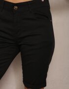  Pantaloni scurți Bermude Negri Talie înaltă din Bumbac Vimaly