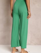 Pantaloni Verzi Largi cu elastic încrețit și șnur Feliti