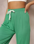  Pantaloni Verzi Largi cu elastic încrețit și șnur Feliti