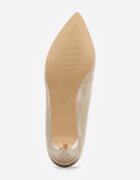  Pantofi cu toc Aurii cu toc stiletto în stil clasic cu branț din piele Meloriel